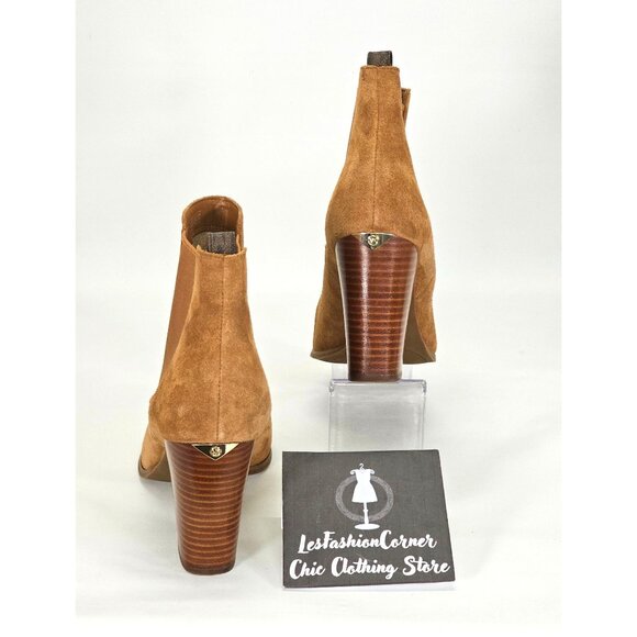 Michael Kors Women's Caramel Leather Lottie Chelsea Bootie Size 11 1835 - Picture 6 of 16